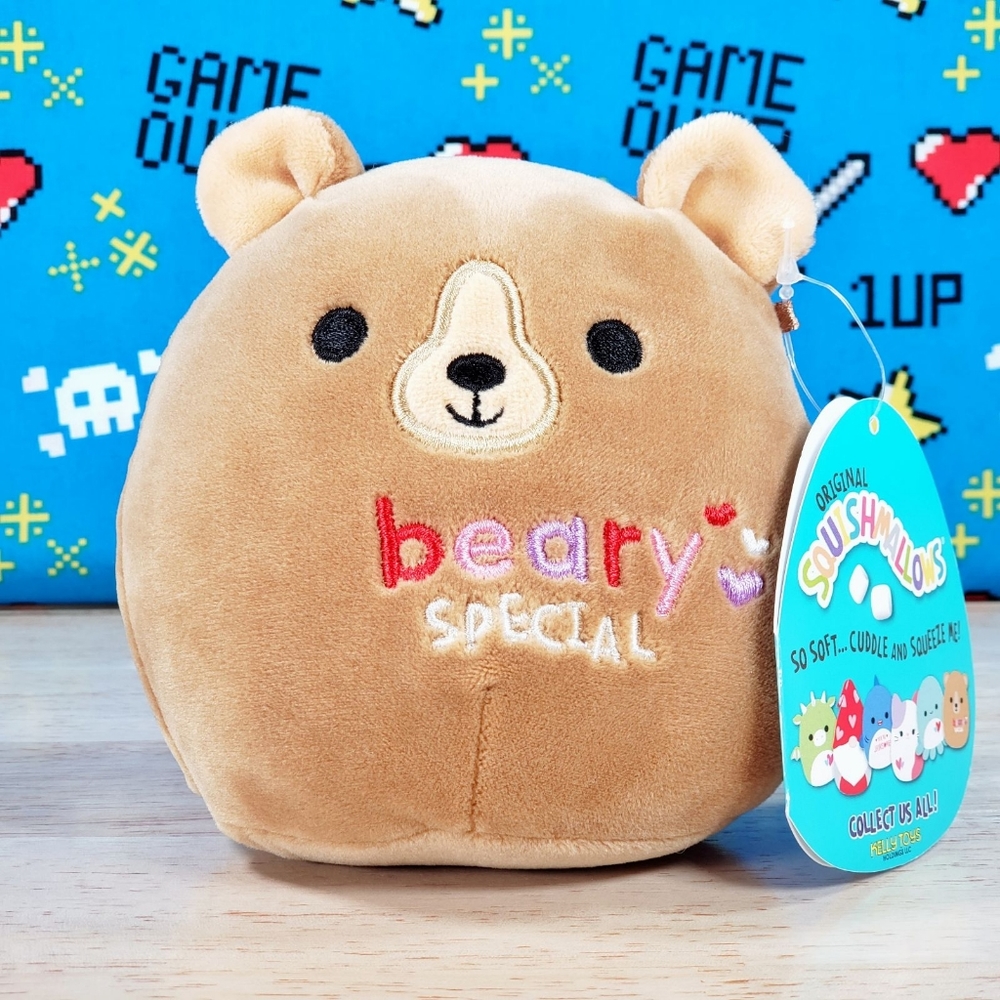 Squishmallow Baron the Bear 5" UltraSoft Stuffed Valentine's Day Toy Plush NWT